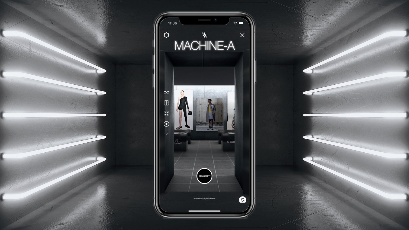 IoDF x Machine-A augmented reality store, London Fashion Week AW21